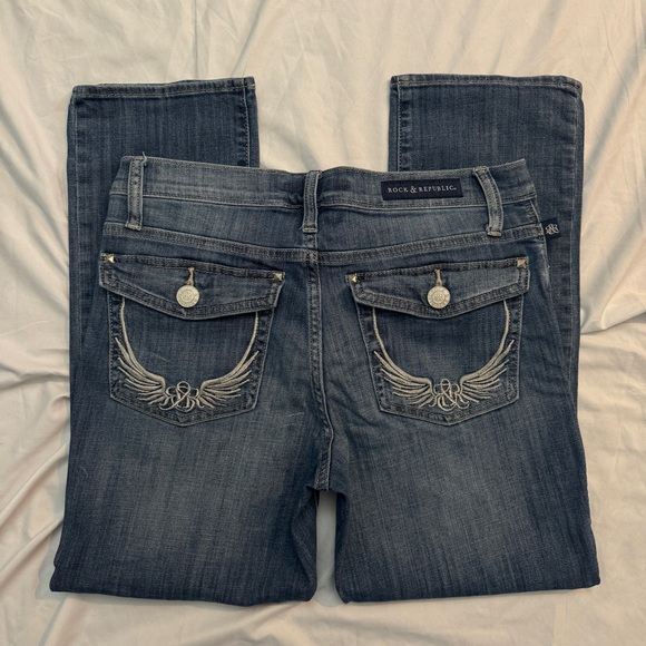 Rock & Republic Denim - Rock & Republic Women's Blue Lowrise Bootcut Jeans, Kendall